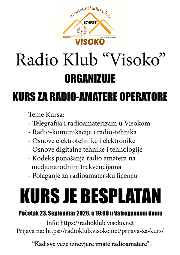 Kurs za radioamatere operatore